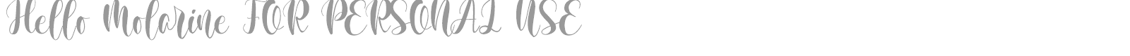 Hello Molarine font preview